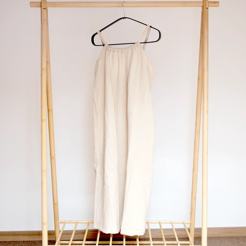 HAWA Fiona Halter Neck Long Dress - Beige - Waha Lifestyle