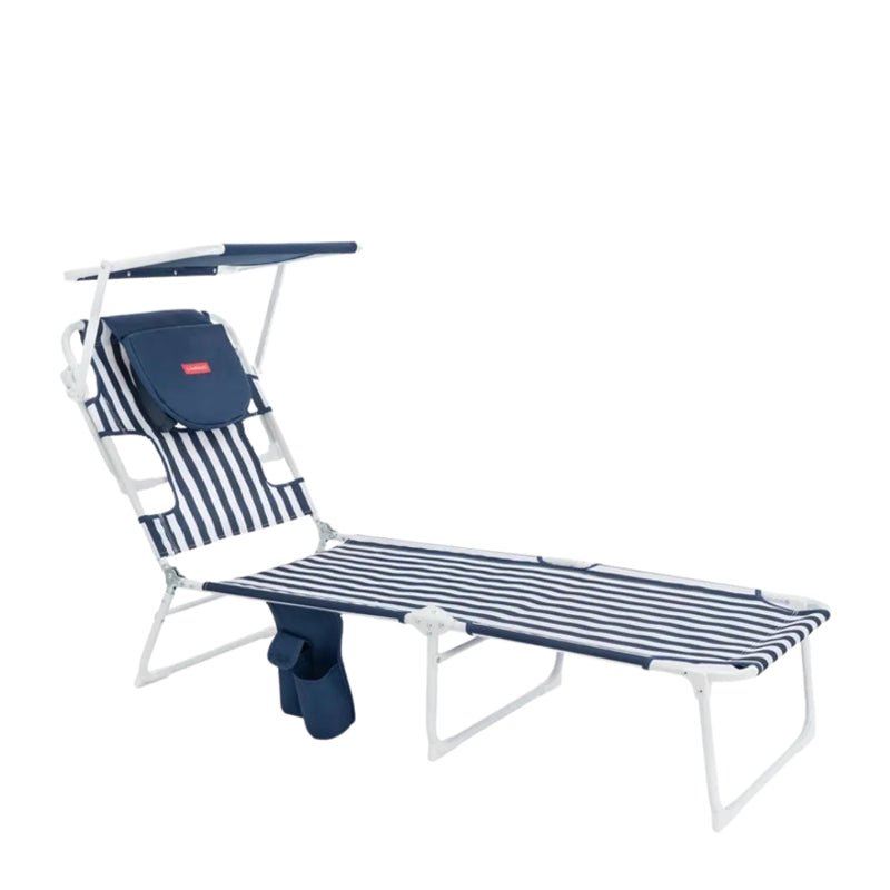 Tivoli Reclining Beach Lounge Chair with Sunshade for Outdoor Relaxation