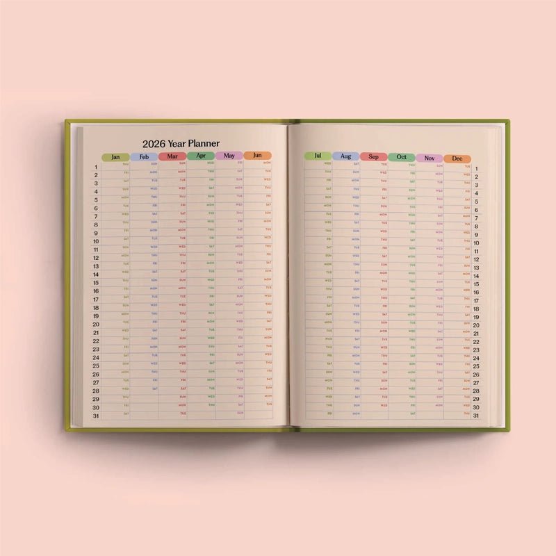2026 Hardcover Week to View Diary - A5