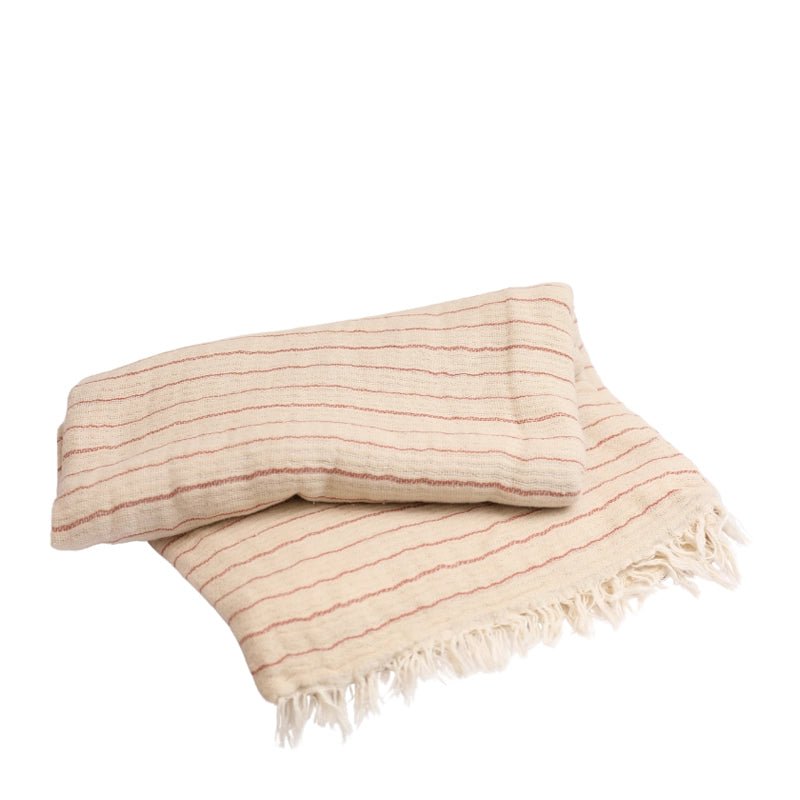 HAWA Alice Cotton Striped Throw/Blanket - Waha Lifestyle - Kuwait