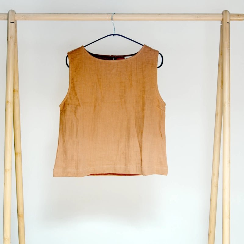 Cotton Sleeveless Top and Wide Leg Pants Set