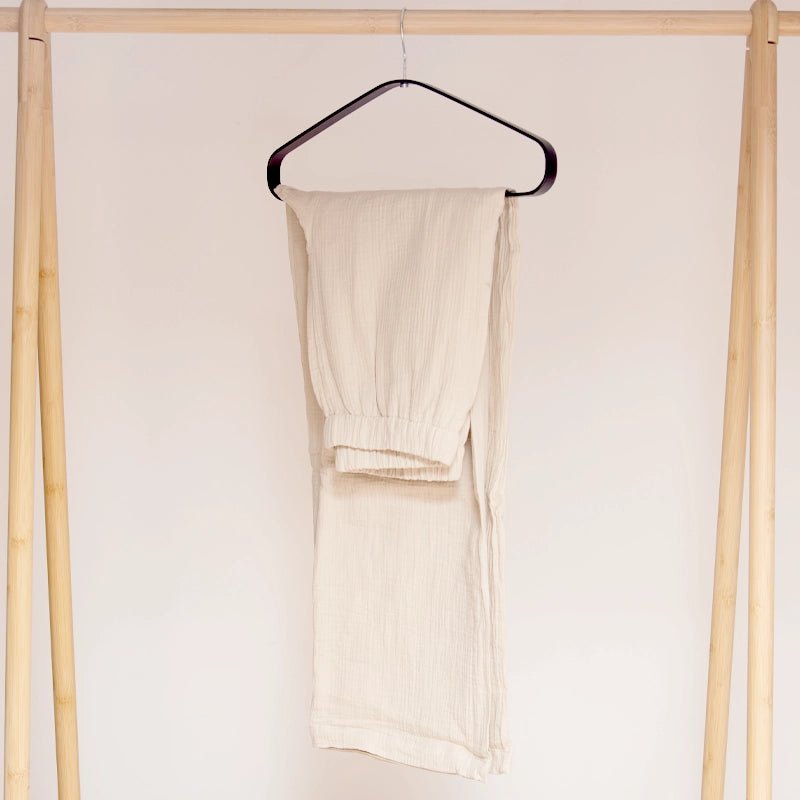 Cotton Sleeveless Top and Wide Leg Pants Set