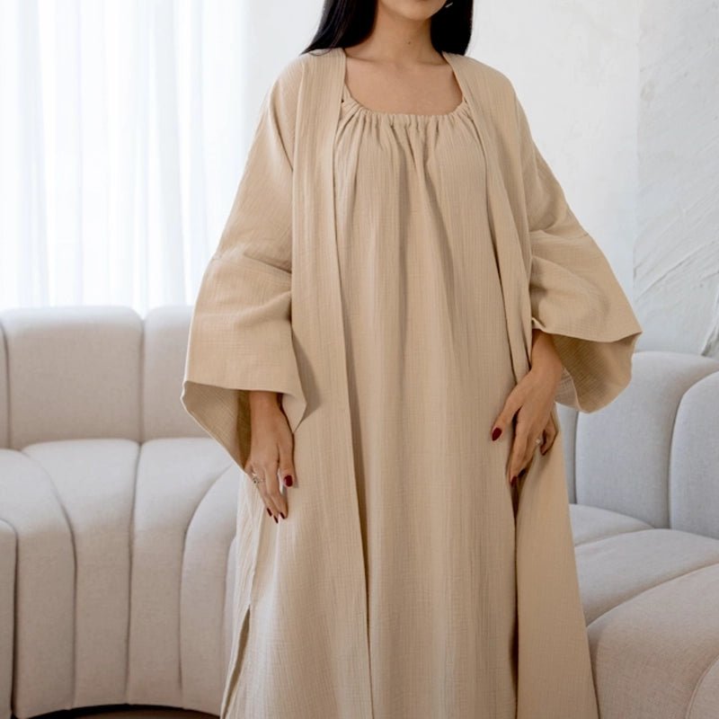 Fiona Halter Neck Long Dress - Beige