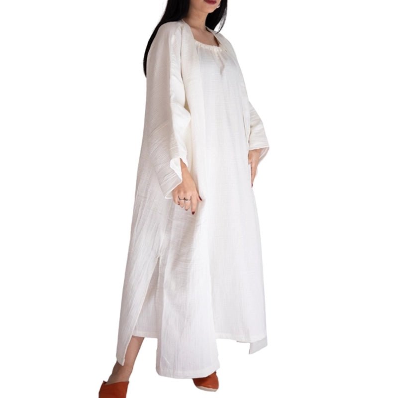 Fiona Halter Neck Long Dress - White