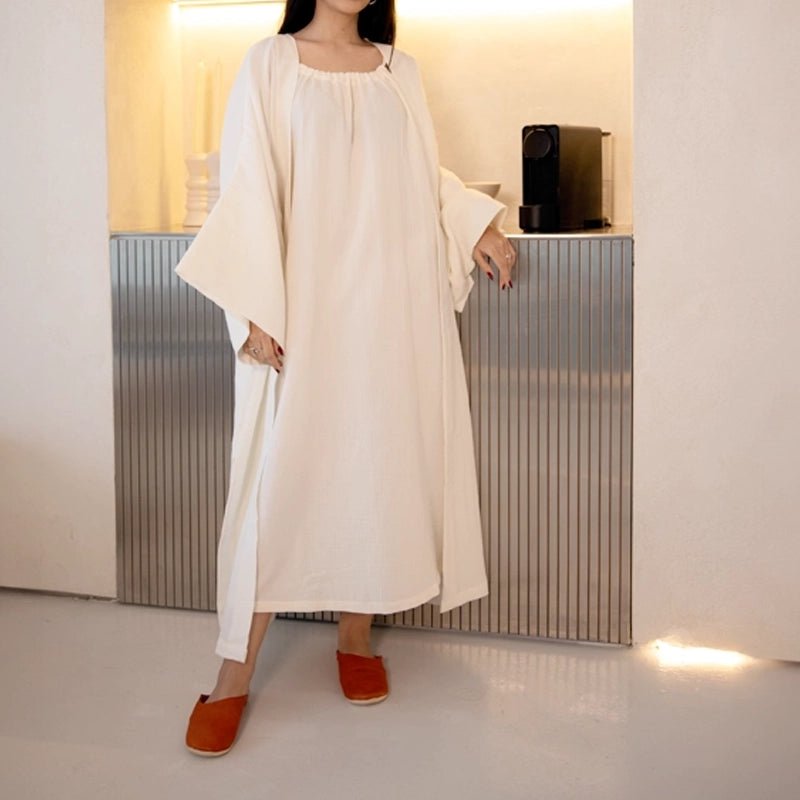 Fiona Halter Neck Long Dress - White