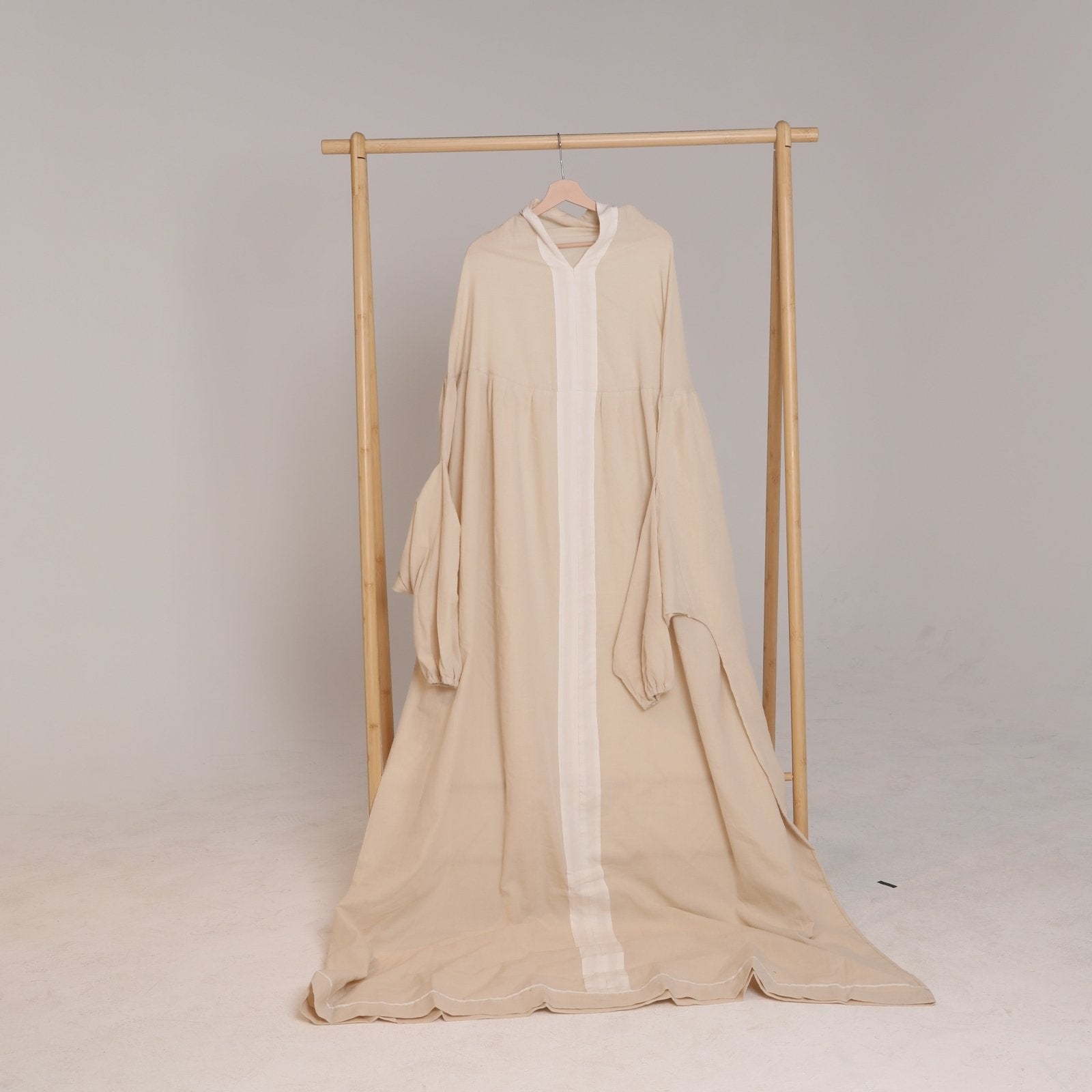 HAWA Soft & Lightweight Prayer Dress & Mat Set - Beige in Kuwait - Waha Lifestyle