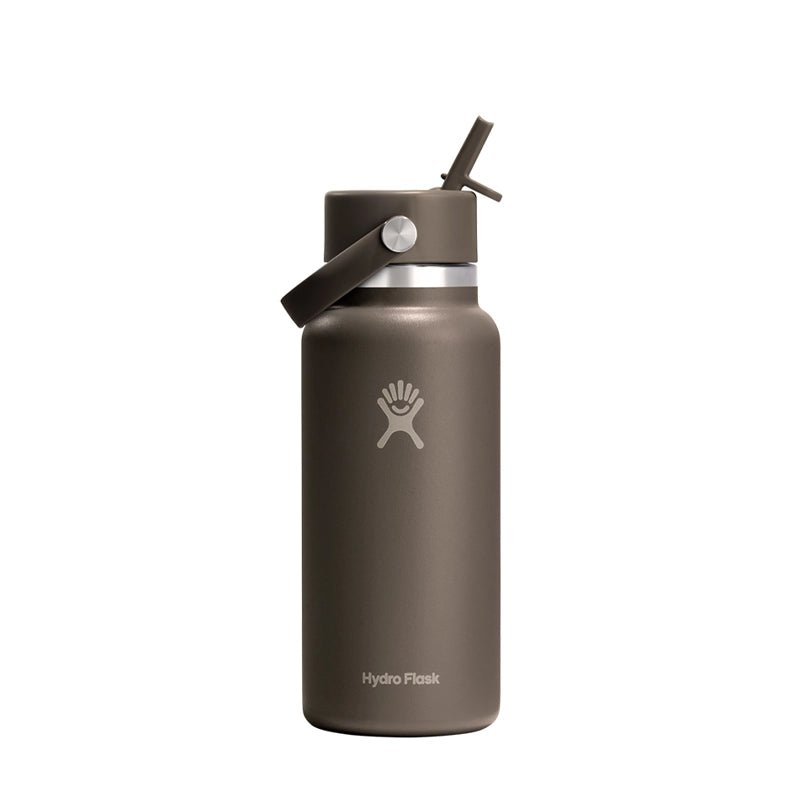 Insulated Water Bottle With Wide Mouth & Straw Cap - 950ml