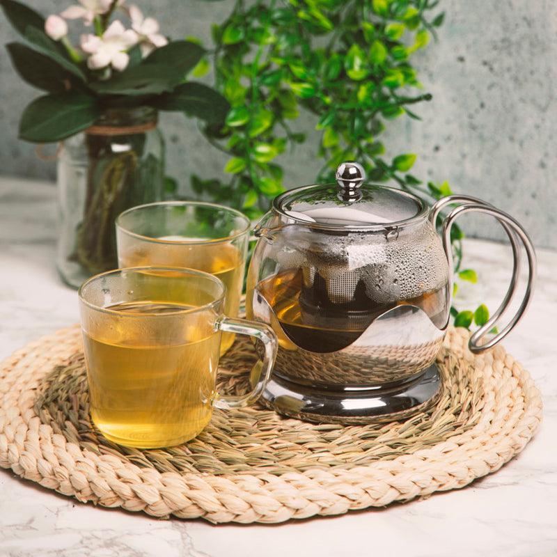 Izmir Stainless Steel & Glass Loose Leaf Teapot - Waha Lifestyle