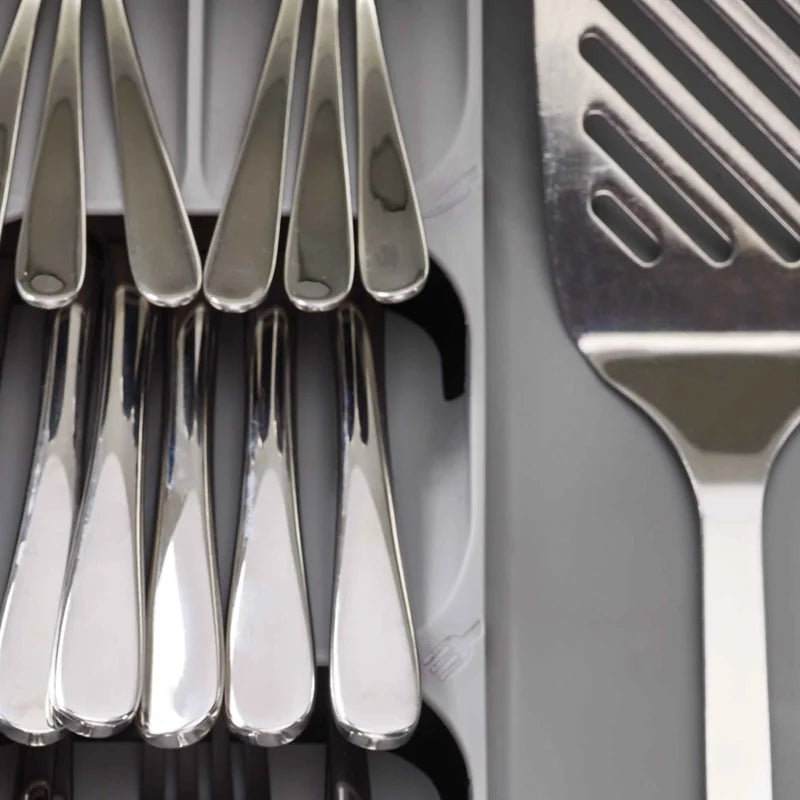 DrawerStore Cutlery, Utensil & Gadget Drawer Organizer - Grey