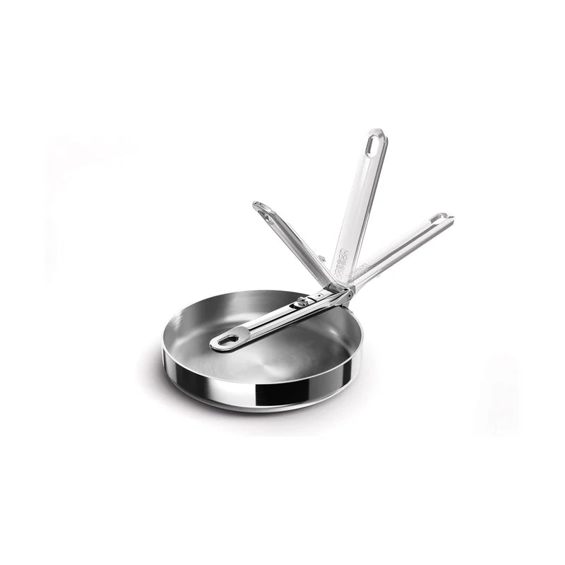 Space Folding Handle 3-Ply Stainless Steel Frying Pan - 20cm