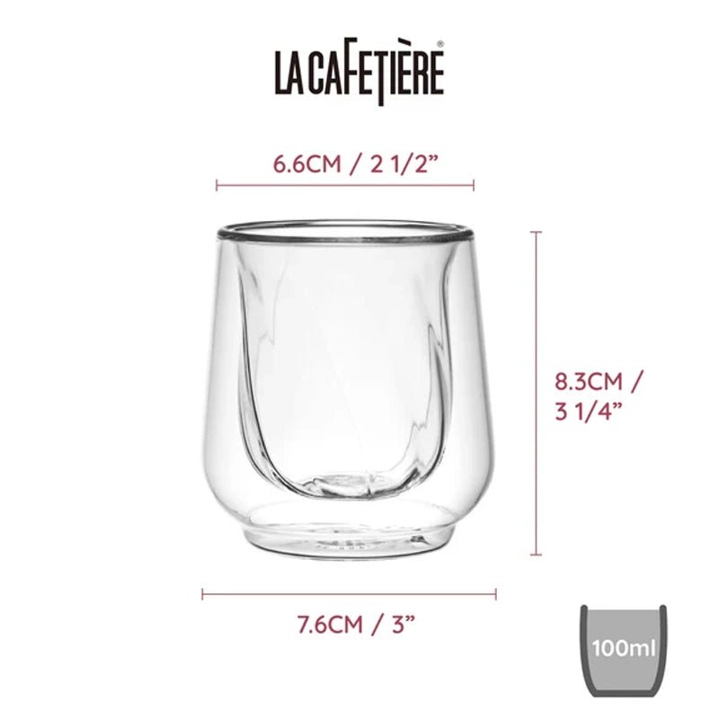 Siena Double-Walled Coffee Glasses - Set of 2