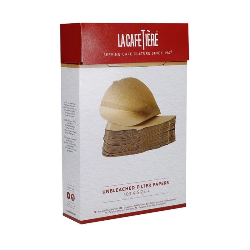 Unbleached Coffee Filter Papers - Size 4 - 100pcs