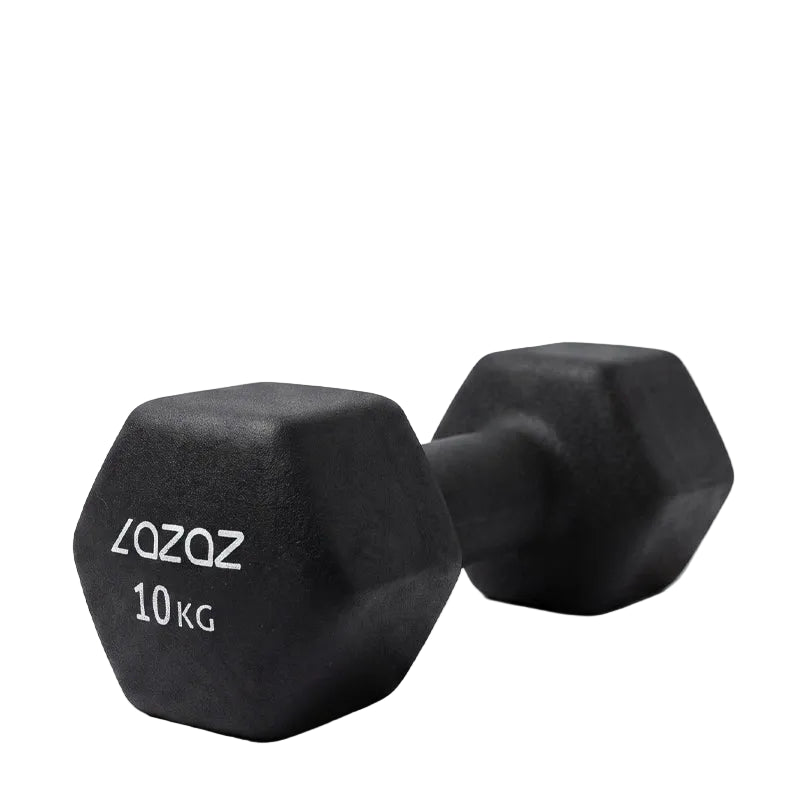 lazaz Neoprene Hex Dumbbell with Non-Slip Grip – 10kg