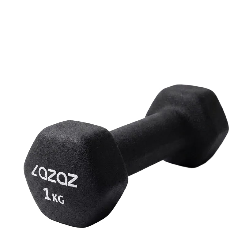 Lazaz Neoprene Hex Dumbbell with Non-Slip Grip – 1kg