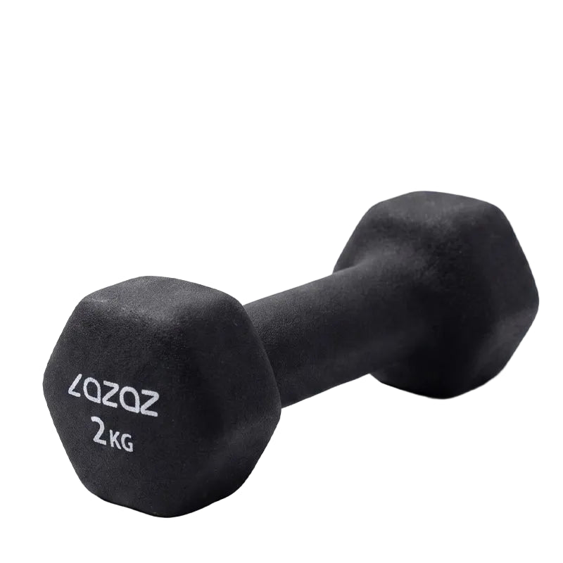 Lazaz Neoprene Hex Dumbbell with Non-Slip Grip – 2kg