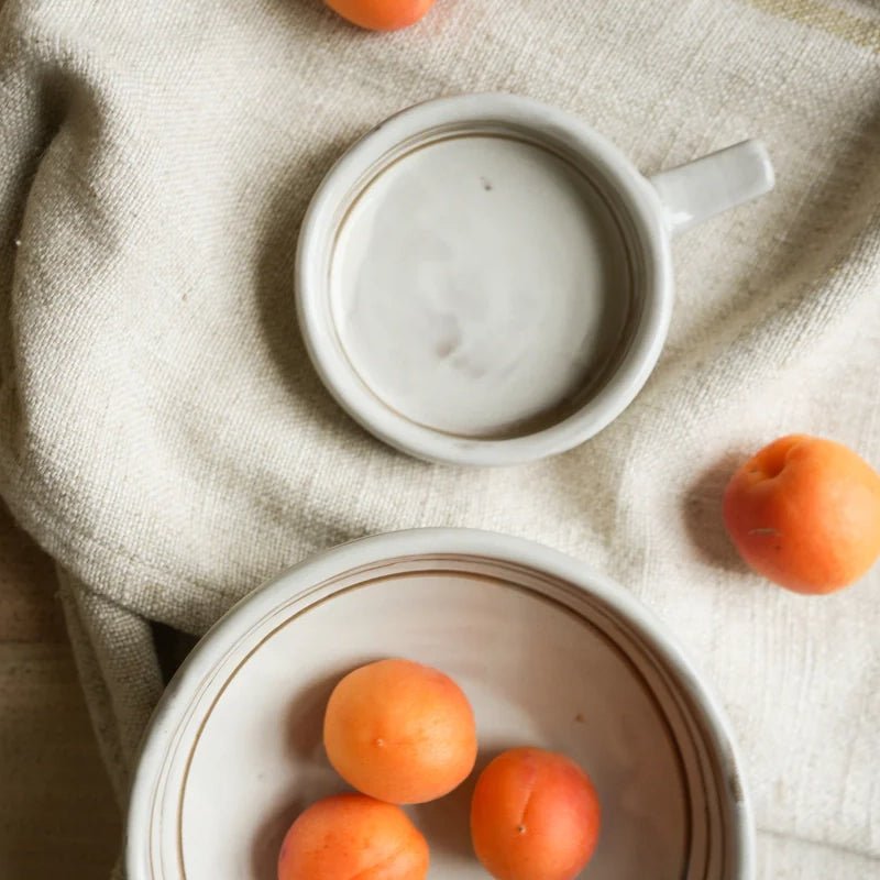 Hand-painted Ceramic Breton Stripe Olive Dish