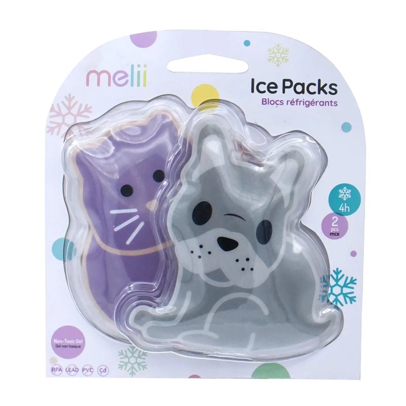 Reusable Gel Ice Packs for Kids Lunch Boxes & Bags - 2pcs