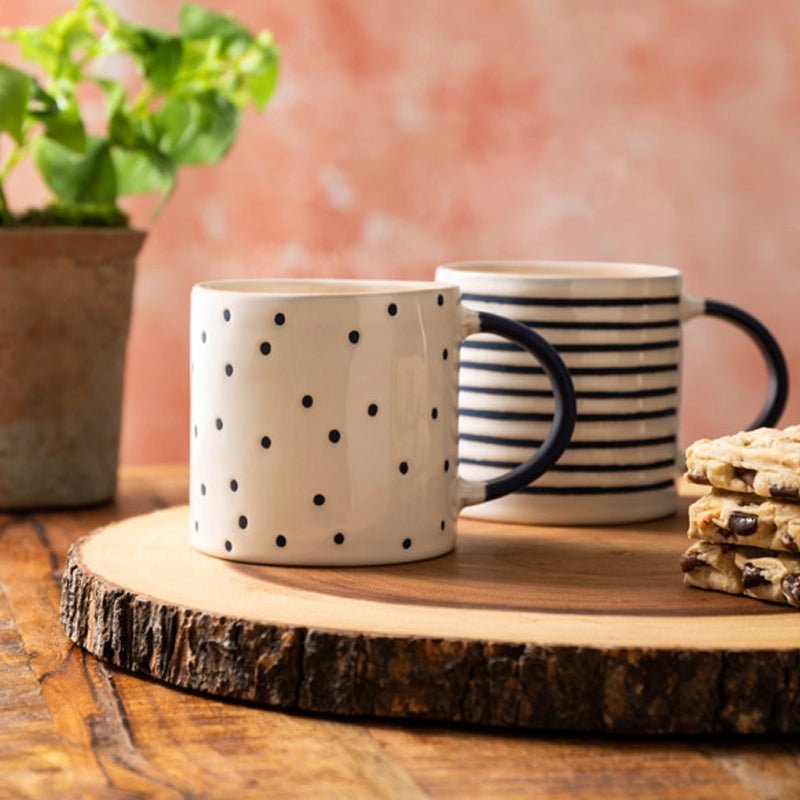 Spotty Stoneware Coffee Mug - 390ml