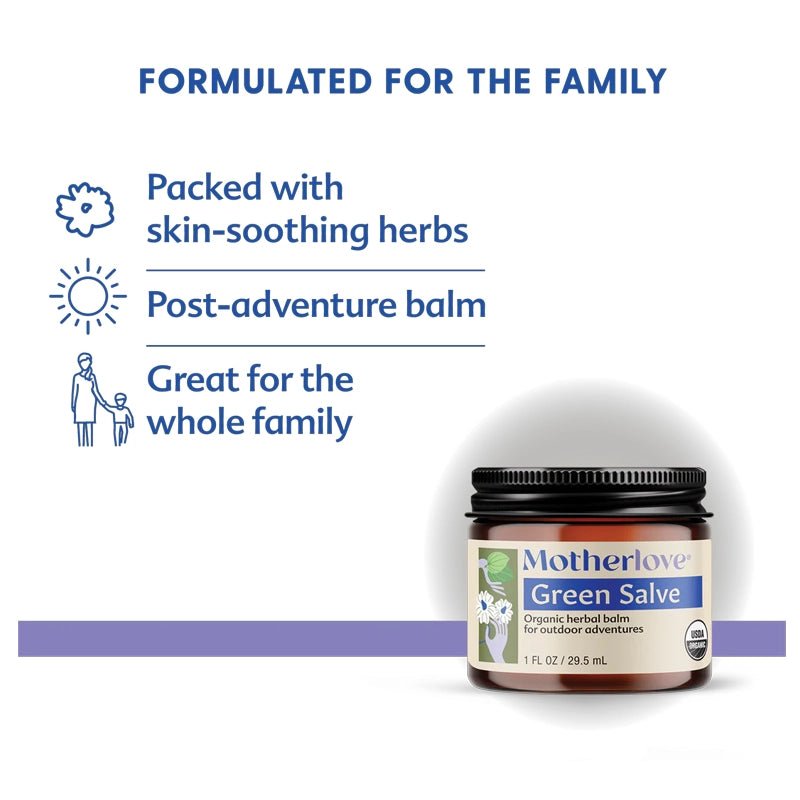 Green Salve Organic Herbal Balm for Outdoor Skin Care - 29.5ml