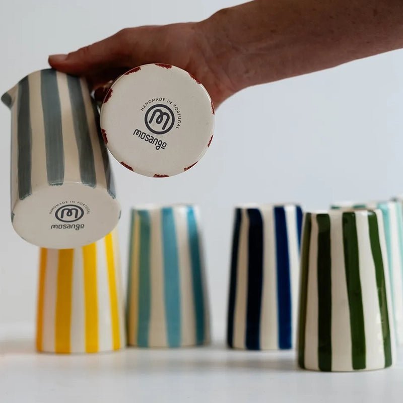 Ceramic Creamer with Candy Stripes - 350ml