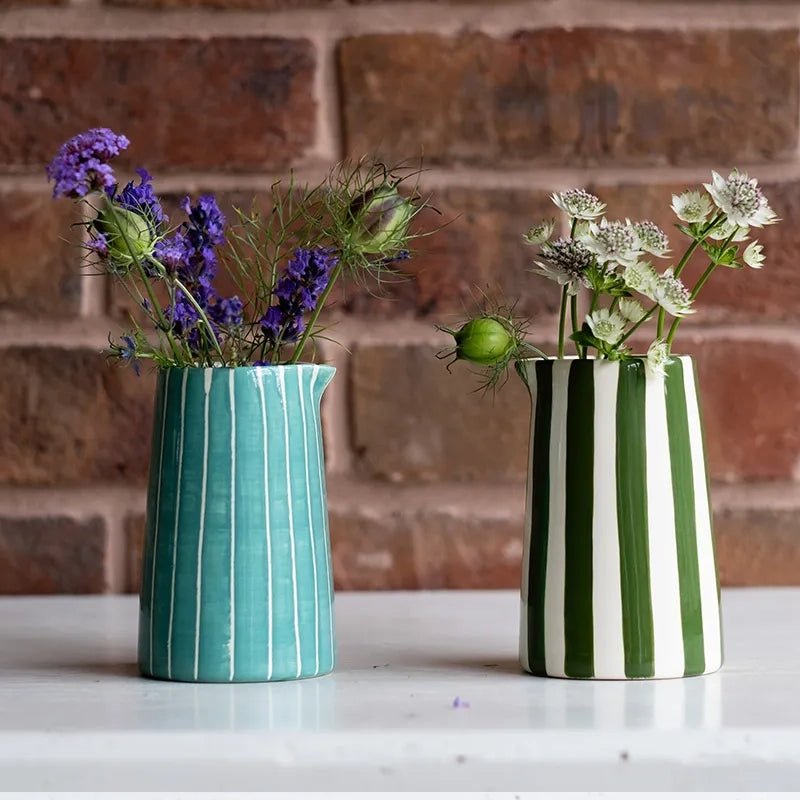 Ceramic Creamer with Candy Stripes - 350ml