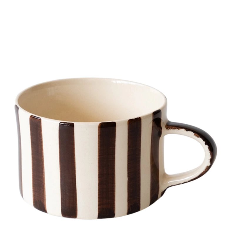 MUSANGO Handmade Ceramic Coffee Mug with Candy Stripes - 300ml in Kuwait - Waha Lifestyle