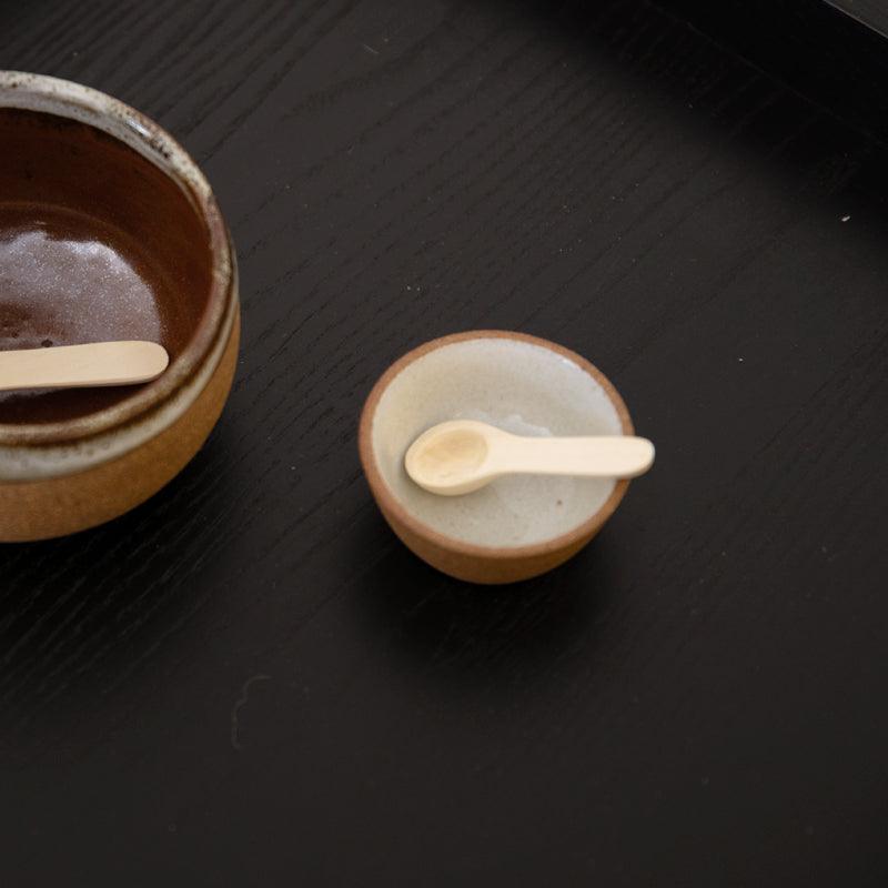 MW Home Ceramic Small Pinch Pot With Wooden Spoon - Waha Lifestyle