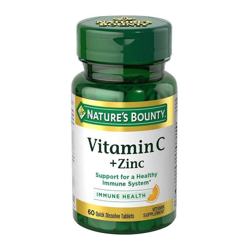 Vitamin C Plus Zinc Quick Dissolve Tablets for Immune Support - 60pcs