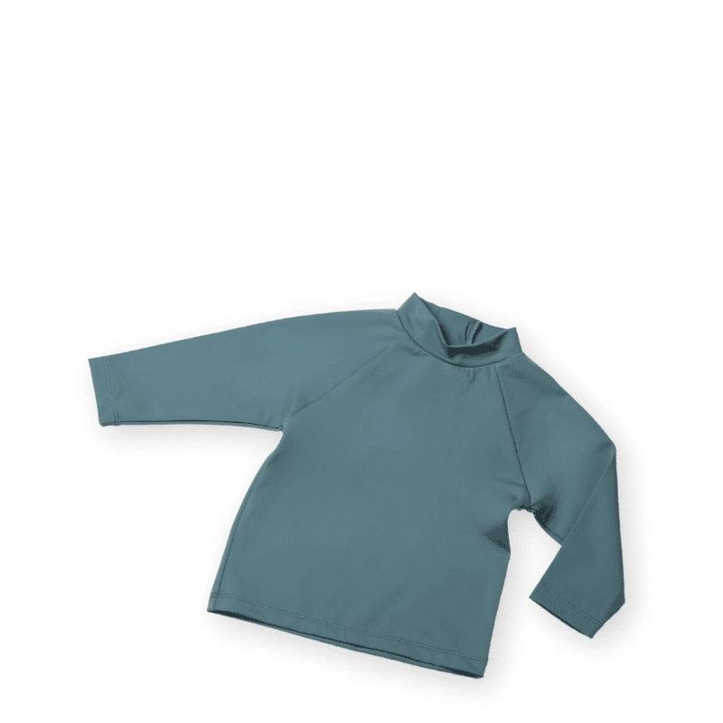 Nella Kids Rash Shirt With High Neck & Full Sleeves - Unisex - Moss - Waha Lifestyle