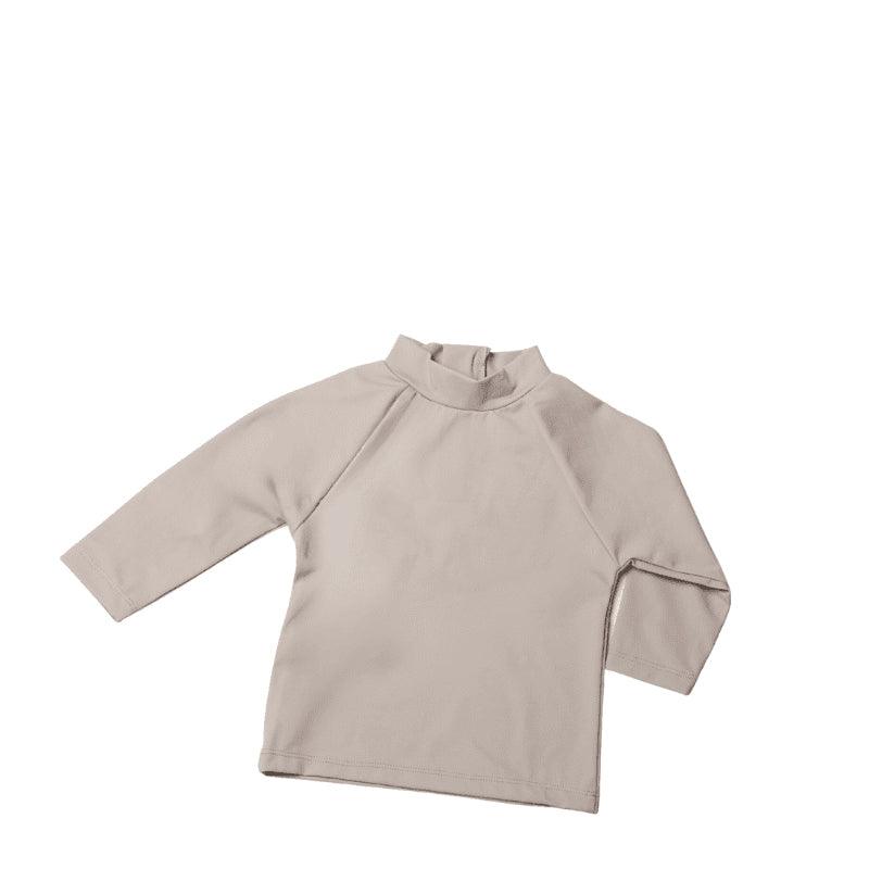 Nella Kids Rash Shirt With High Neck & Full Sleeves - Unisex - Sand - Waha Lifestyle