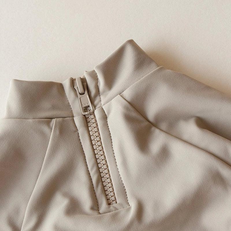 Nella Kids Rash Shirt With High Neck & Full Sleeves - Unisex - Sand - Waha Lifestyle