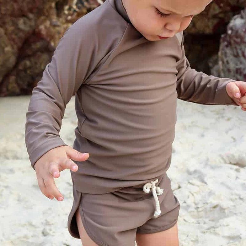 Nella Kids Rash Shirt With High Neck & Full Sleeves - Unisex - Tort - Waha Lifestyle
