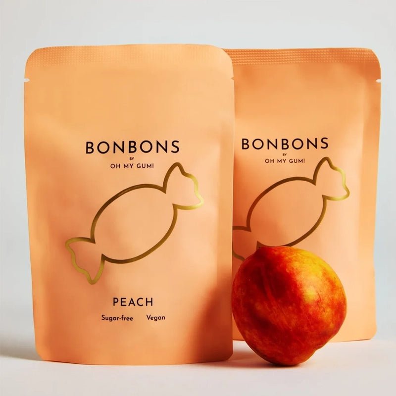 Vegan Peach-Flavored Sugar-Free Bonbon Candies - 10pcs