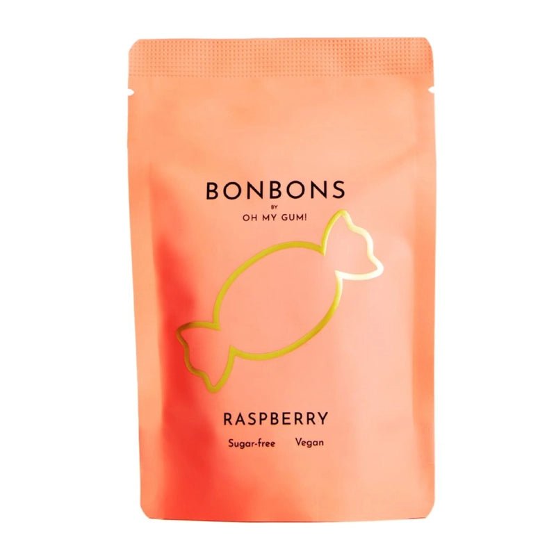 Vegan Raspberry-Flavored Sugar-Free Bonbon Candies - 10pcs