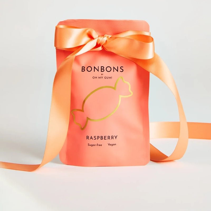 Vegan Raspberry-Flavored Sugar-Free Bonbon Candies - 10pcs