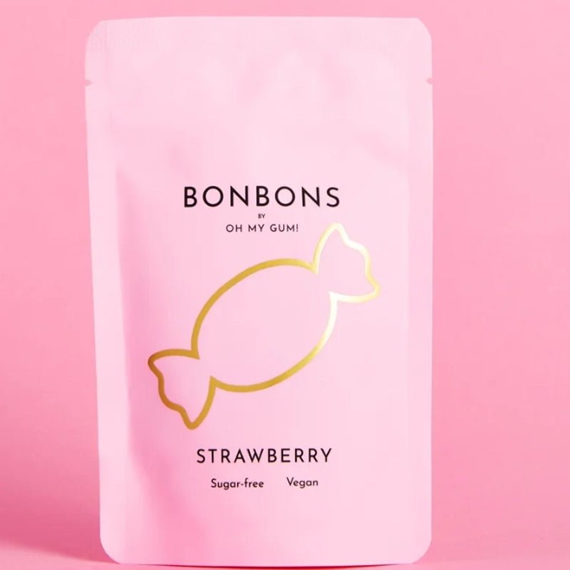 Vegan Strawberry-Flavored Sugar-Free Bonbon Candies - 10pcs