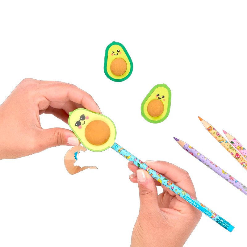 Avocado Love Eraser and Sharpener Set - 3pcs
