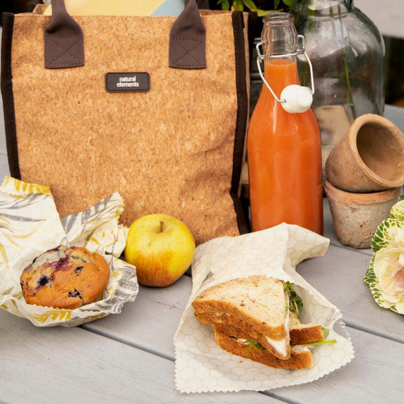 Organic Cotton & Beeswax Food Bags - 3pcs - Waha Lifestyle