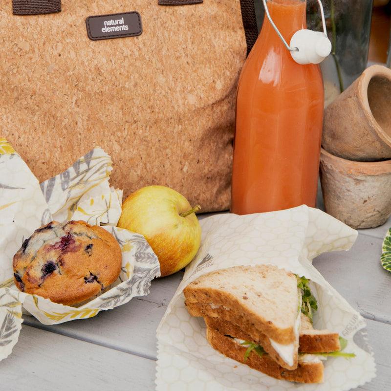 Organic Cotton & Beeswax Sandwich Bags - 2pcs - Waha Lifestyle