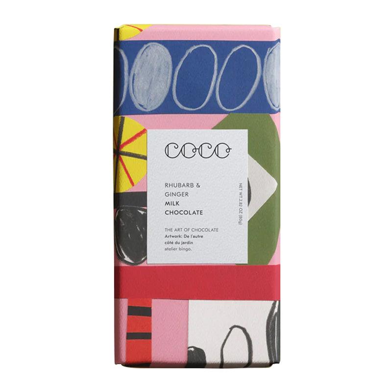 Rhubarb & Ginger Milk Chocolate Bar - 80g - Waha Lifestyle