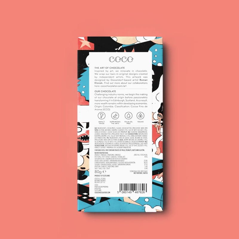 COCO CHOCOLATIER Salted Caramel Dark Chocolate Bar - 80g - Waha Lifestyle