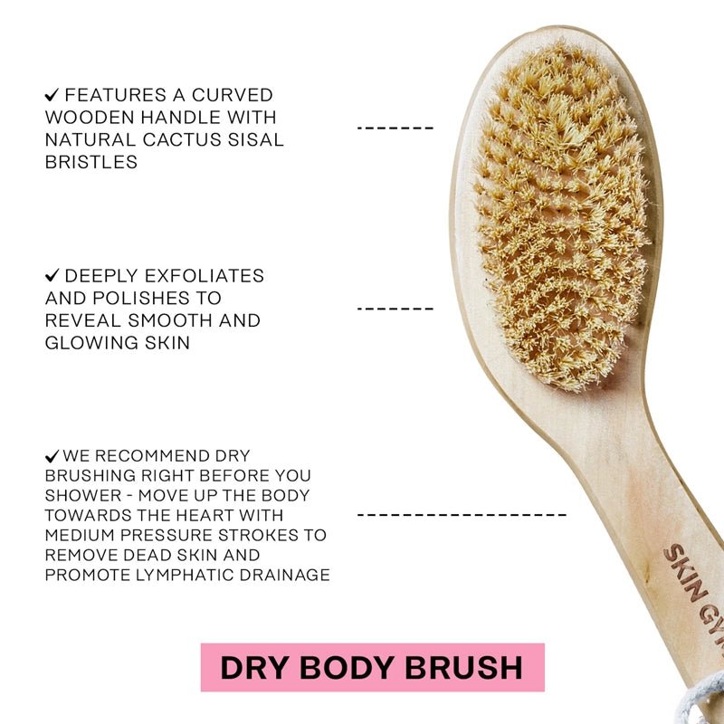 SKIN GYM Natural Cactus Bristle Dry Body Brush - Waha Lifestyle - Kuwait