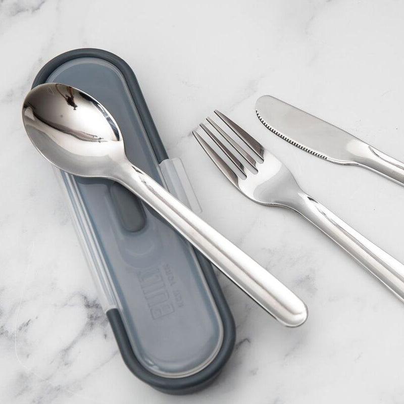 Stainless Steel Travel Cutlery Set With Case - 3pcs - Waha Lifestyle