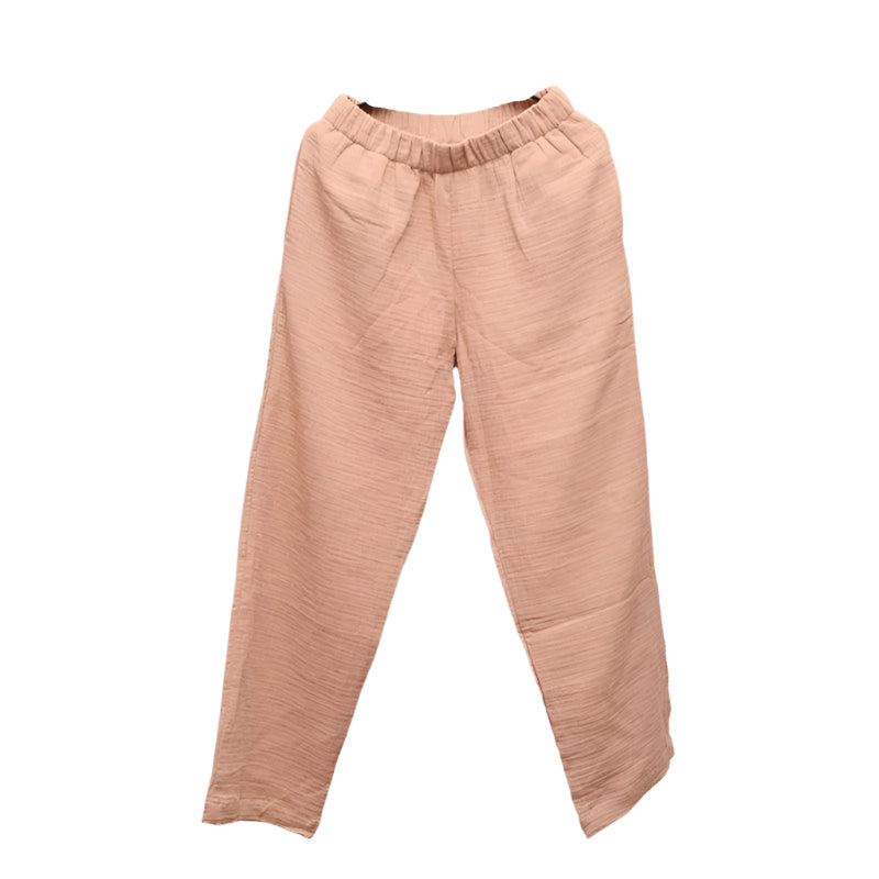 HAWA Stella Cotton Pants With Elastic Waist - Light Peach - Waha Lifestyle