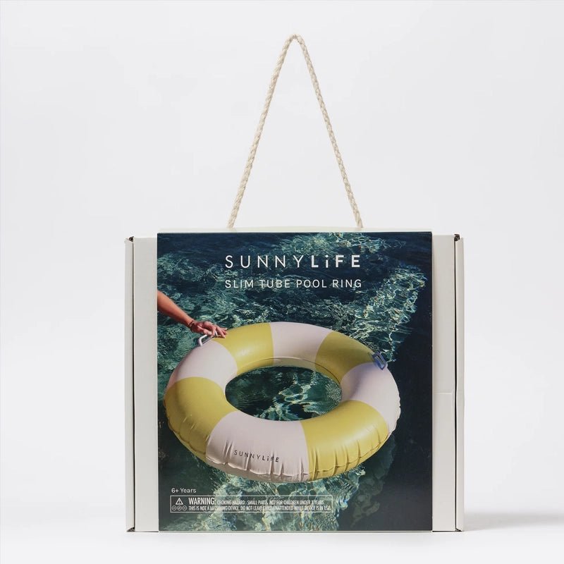 Inflatable Slim Tube Pool Ring - Tides Out Citrus Stripe