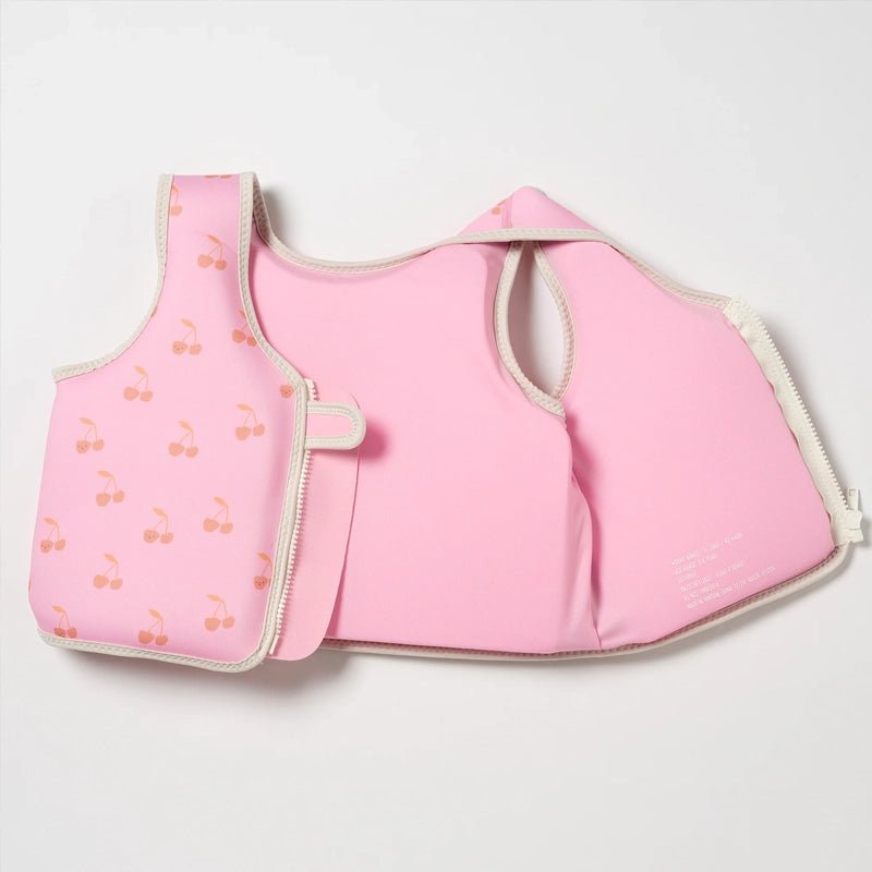 Inflatable Swim Vest For Kids - Cotton Candy Cherry