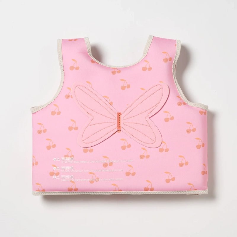 Inflatable Swim Vest For Kids - Cotton Candy Cherry