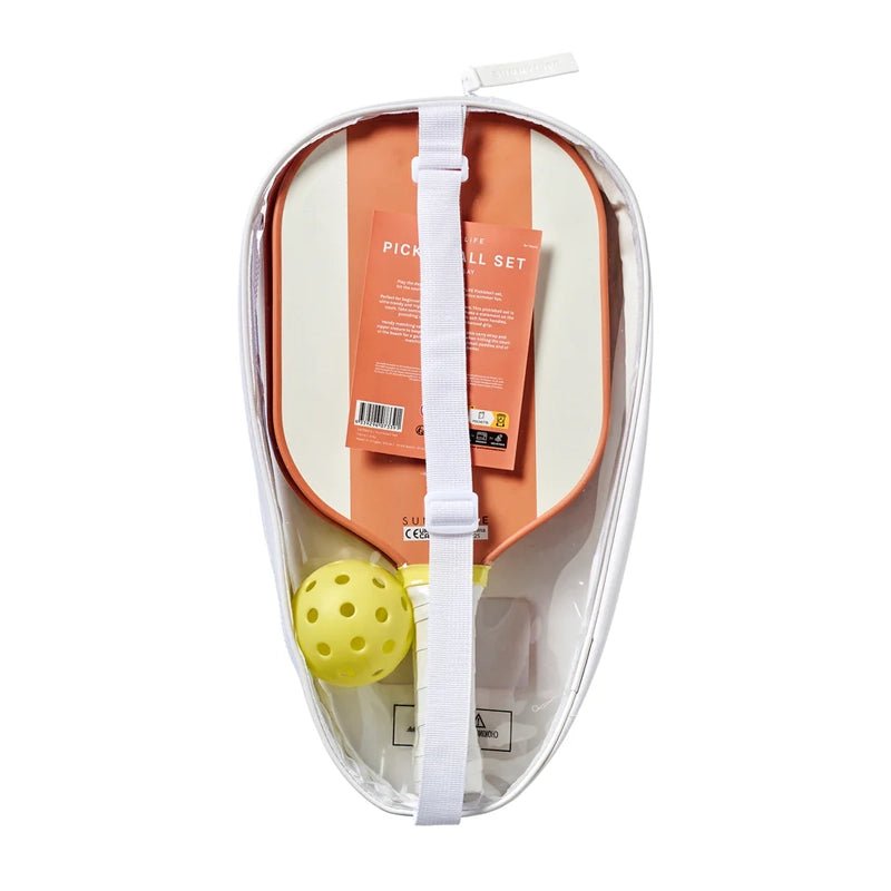 Wooden Pickleball Set with Lightweight Paddles and Carry Case