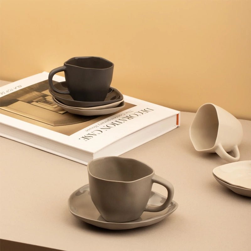 Tam Stoneware Small Cup & Saucer - 100 ml - Waha Lifestyle