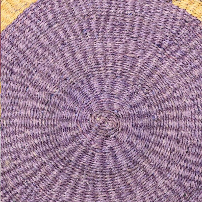 The Basket Room Mosi Woven Placemat - Lavender & Yellow - Waha Lifestyle